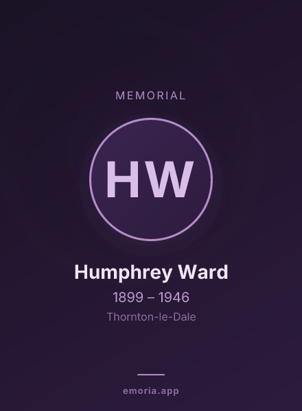 Memorial portrait of Humphrey Ward