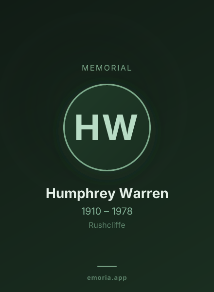 Memorial portrait of Humphrey Warren