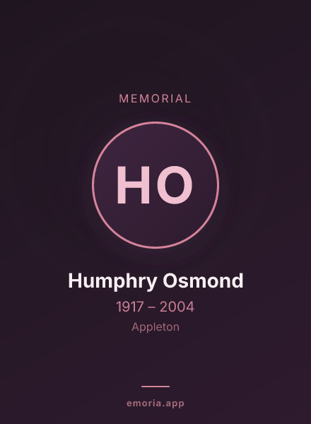 Memorial portrait of Humphry Osmond