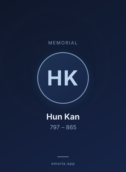 Memorial portrait of Hun Kan
