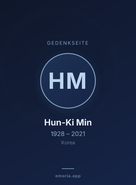Gedenkportrait von Hun-Ki Min