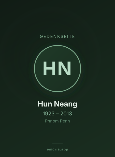 Gedenkportrait von Hun Neang
