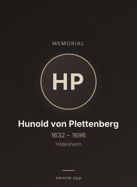 Memorial portrait of Hunold von Plettenberg