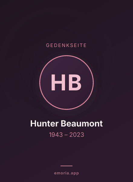 Gedenkportrait von Hunter Beaumont