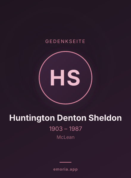 Gedenkportrait von Huntington Denton Sheldon
