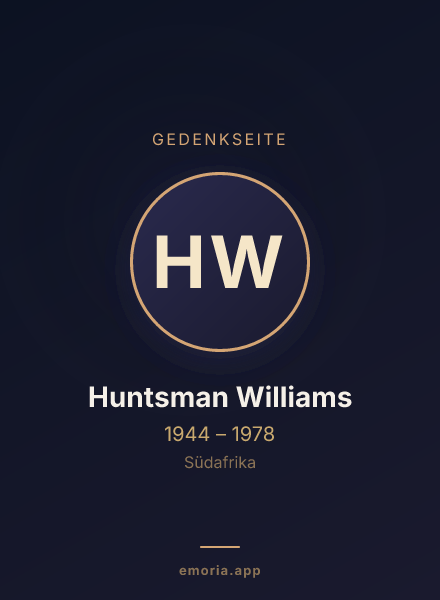 Gedenkportrait von Huntsman Williams
