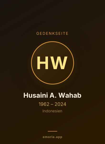 Gedenkportrait von Husaini A. Wahab