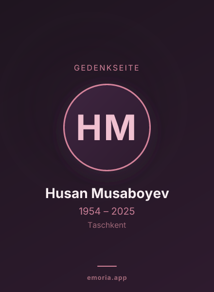 Gedenkportrait von Husan Musaboyev