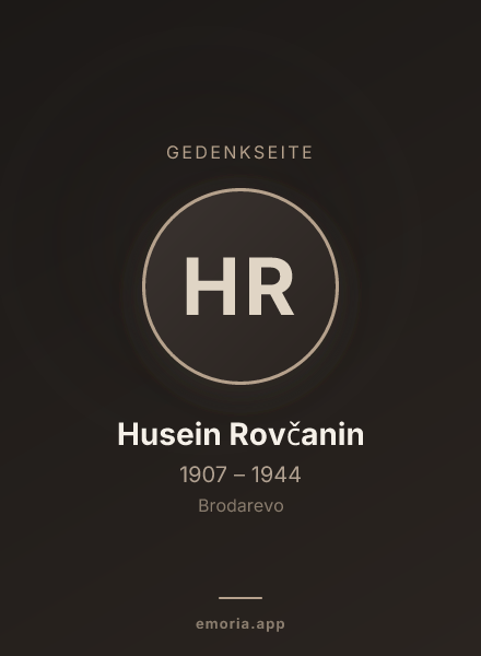 Gedenkportrait von Husein Rovčanin
