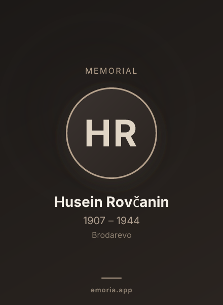 Memorial portrait of Husein Rovčanin