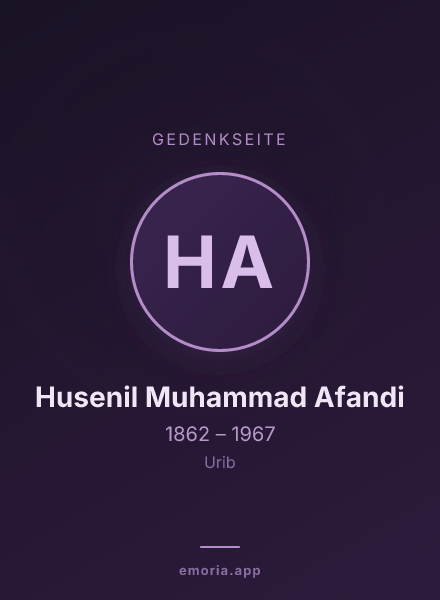 Gedenkportrait von Husenil Muhammad Afandi