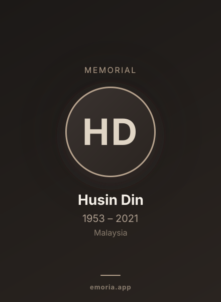 Memorial portrait of Husin Din