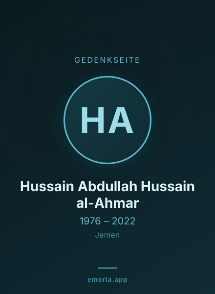 Gedenkportrait von Hussain Abdullah Hussain al-Ahmar
