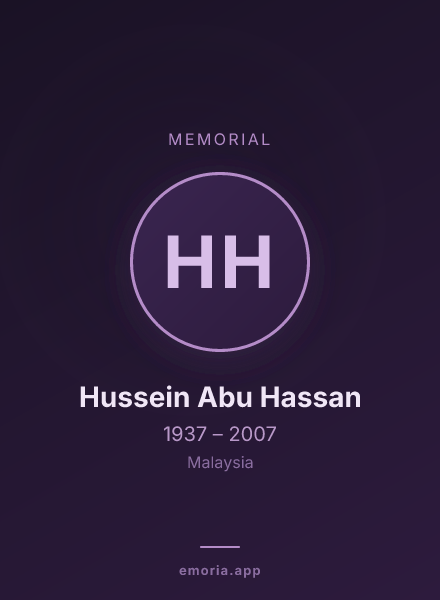 Memorial portrait of Hussein Abu Hassan