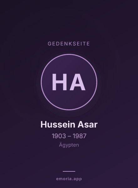 Gedenkportrait von Hussein Asar