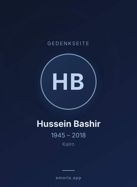 Gedenkportrait von Hussein Bashir