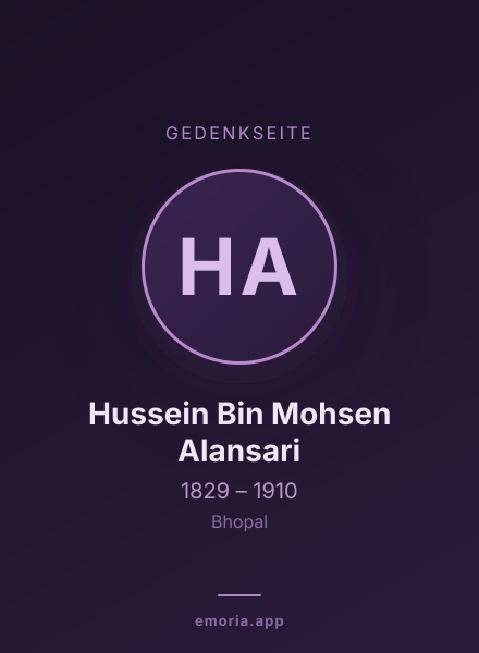 Gedenkportrait von Hussein Bin Mohsen Alansari