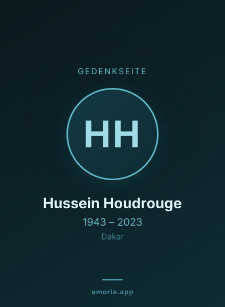 Gedenkportrait von Hussein Houdrouge