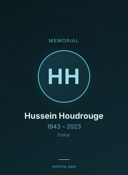 Memorial portrait of Hussein Houdrouge