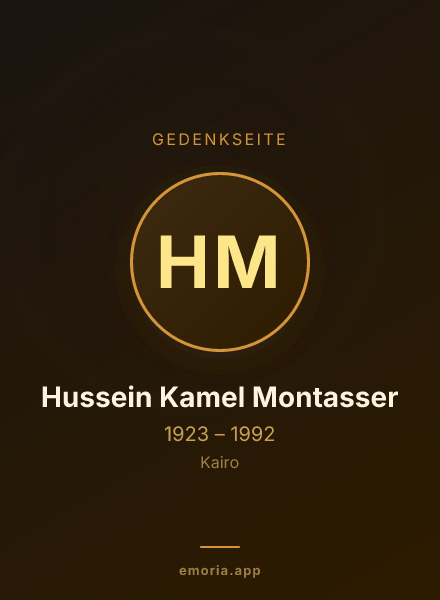 Gedenkportrait von Hussein Kamel Montasser