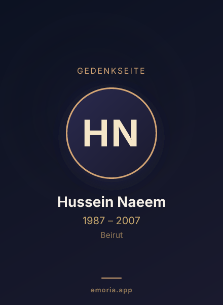Gedenkportrait von Hussein Naeem