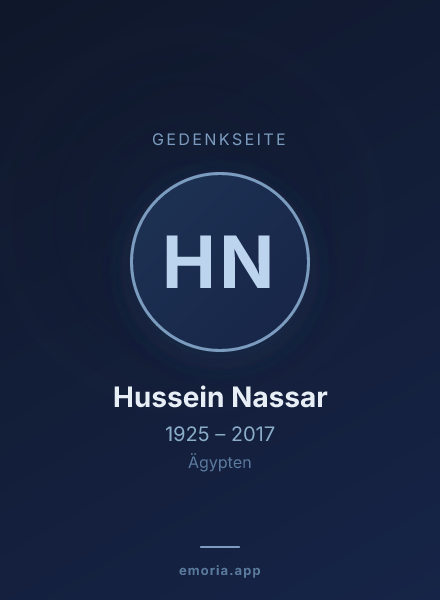 Gedenkportrait von Hussein Nassar