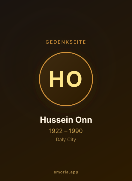 Gedenkportrait von Hussein Onn
