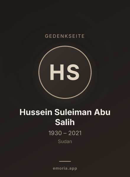 Gedenkportrait von Hussein Suleiman Abu Salih