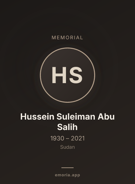 Memorial portrait of Hussein Suleiman Abu Salih