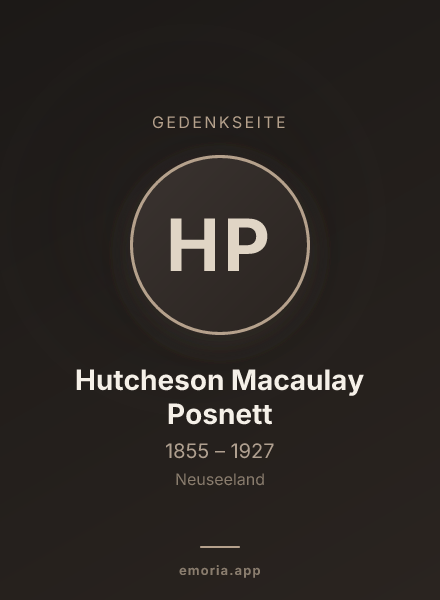 Gedenkportrait von Hutcheson Macaulay Posnett