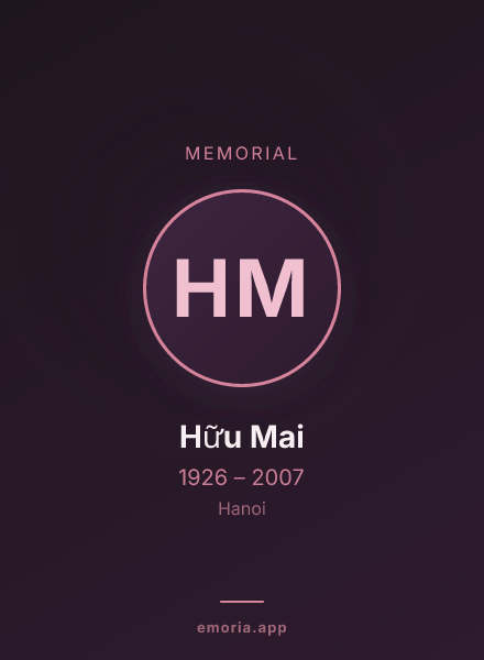 Memorial portrait of Hữu Mai