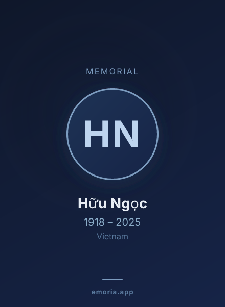 Memorial portrait of Hữu Ngọc