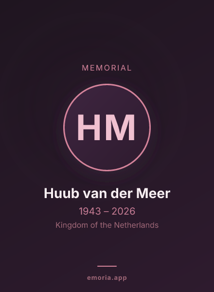 Memorial portrait of Huub van der Meer