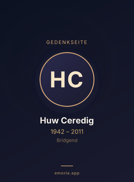 Gedenkportrait von Huw Ceredig