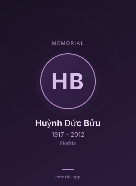 Memorial portrait of Huỳnh Đức Bửu
