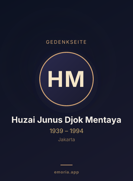Gedenkportrait von Huzai Junus Djok Mentaya