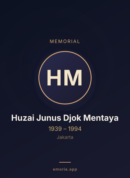 Memorial portrait of Huzai Junus Djok Mentaya