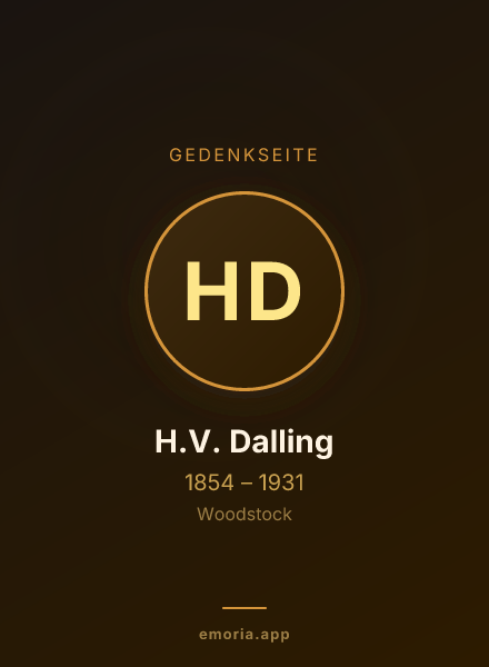 Gedenkportrait von H.V. Dalling