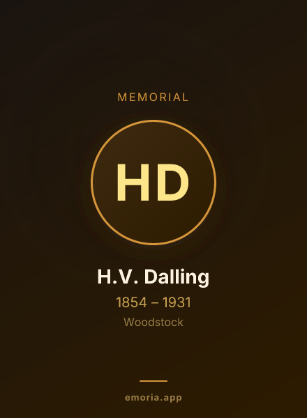 Memorial portrait of H.V. Dalling