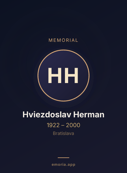 Memorial portrait of Hviezdoslav Herman