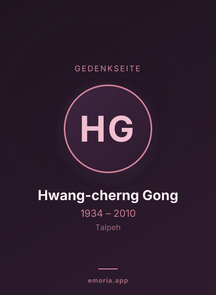 Gedenkportrait von Hwang-cherng Gong
