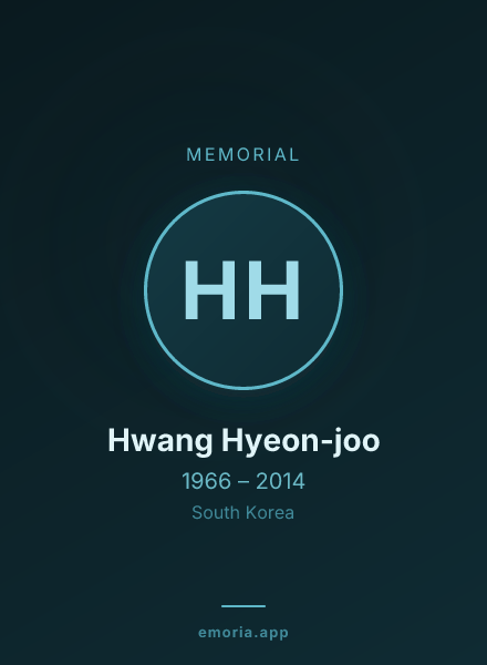 Memorial portrait of Hwang Hyeon-joo