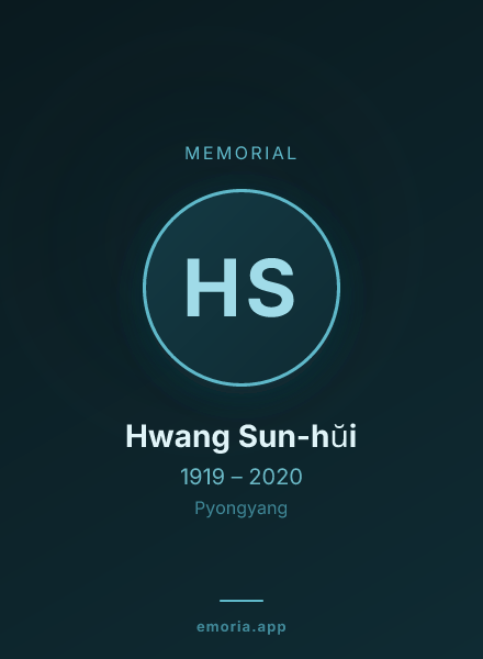 Memorial portrait of Hwang Sun-hŭi