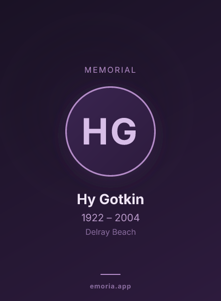 Memorial portrait of Hy Gotkin