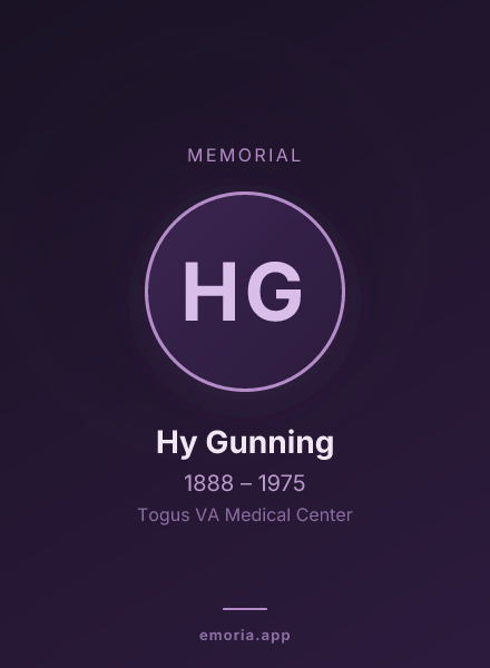 Memorial portrait of Hy Gunning