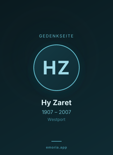 Gedenkportrait von Hy Zaret