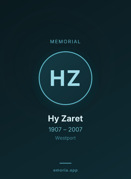 Memorial portrait of Hy Zaret