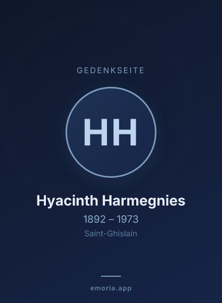 Gedenkportrait von Hyacinth Harmegnies