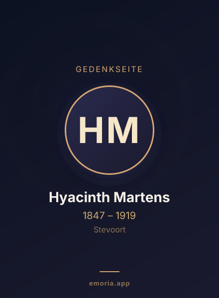 Gedenkportrait von Hyacinth Martens