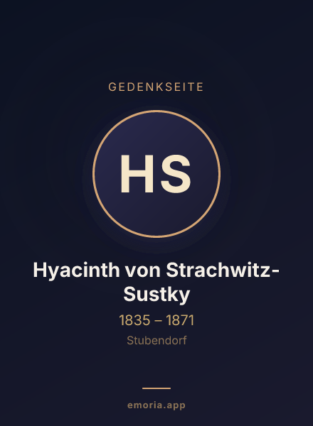 Gedenkportrait von Hyacinth von Strachwitz-Sustky